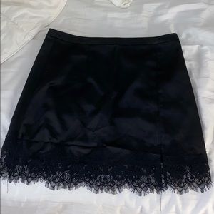 Black Mini skirt with Lace bottom